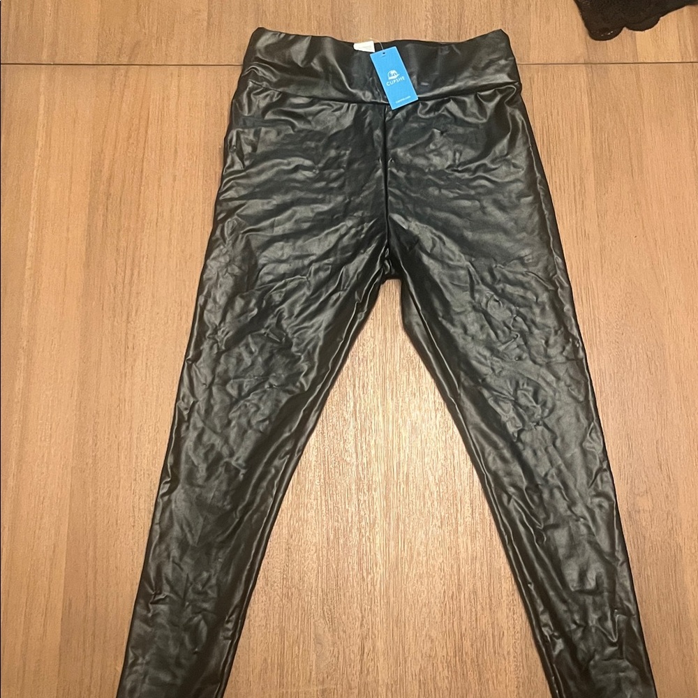 Cupshe Black Shiny Leggings
